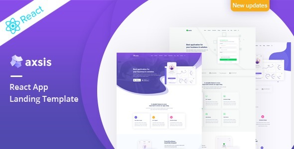 axsis - React App Landing Template - Technology Site Templates