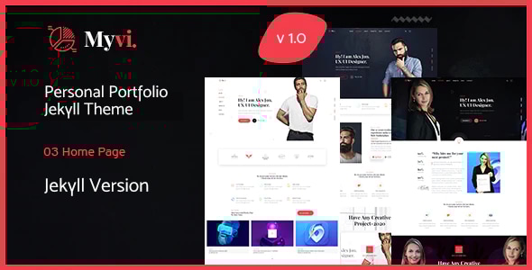 Myvi – Personal Portfolio Jekyll Theme. by tortoizthemes | ThemeForest