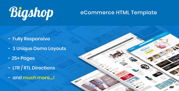 Bigshop - eCommerce HTML Template - Retail Site Templates