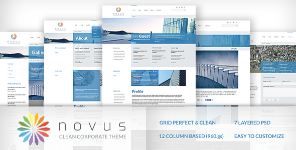 NOVUS PSD Template - Creative Photoshop