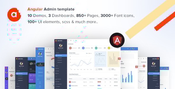 AdminBite Powerful Angular 10 Dashboard Template - Admin Templates Site Templates