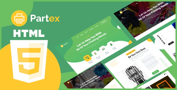 Partex - Printing Services HTML Template. - Corporate Site Templates