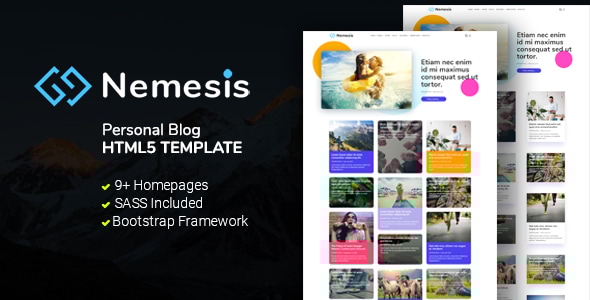 Nemesis | Blog HTML5 Template - Entertainment Site Templates