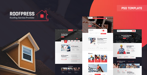 RoofPress - Roofing Services PSD Template - Business Corporate