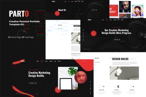Parto – Creative Personal Portfolio Elementor Template Kit - Creative & Design Elementor