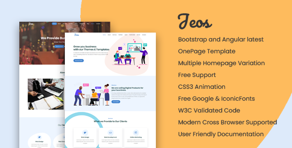 Jeos - Onepage Angular Template - Creative Site Templates