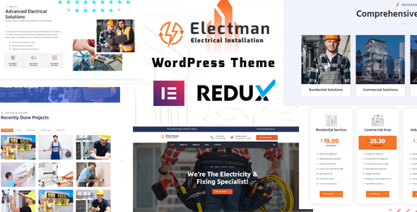 Electman - Electricity Services WordPress Theme - Business Corporate