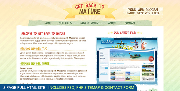 Get Back To Nature - HTML - Creative Site Templates
