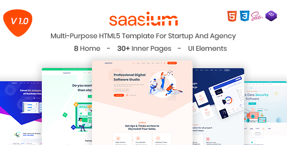 Saasium - Multi-Purpose HTML5 Template For Startup And Agency - Technology Site Templates
