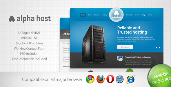 Alpha - Modern Hosting Template - Hosting Technology