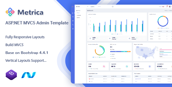 Metrica - ASP.NET MVC5 Admin & Dashboard Template - Admin Templates Site Templates