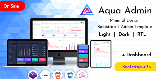 Aqua Responsive Admin Template Dashboard Web Apps - Admin Templates Site Templates