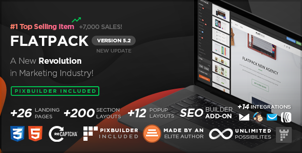FLATPACK – Landing Pages Pack With Page Builder - Miscellaneous Landing Pages