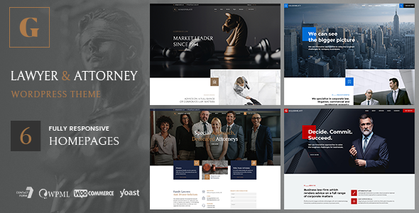 Goldenblatt - Lawyer & Attorney WordPress Theme - Business Corporate