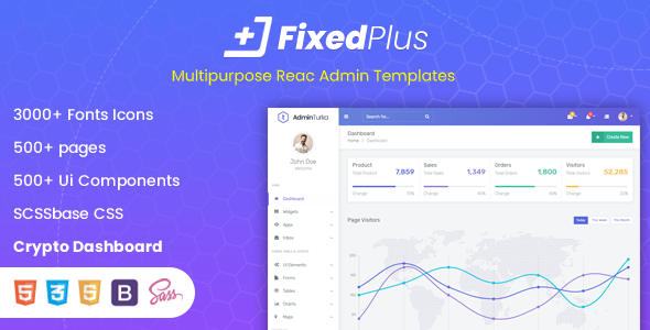 FixedPlus - Multipurpose React Admin Templates - Site Templates