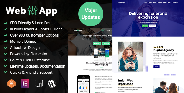 SEO, SaaS and Digital Marketing Theme WordPress - Webapp - WordPress