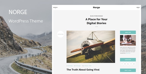 Norge - Blog WordPress Theme - Personal Blog / Magazine