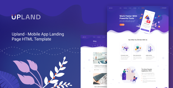 Upland - Mobile App HTML Template - Apps Technology