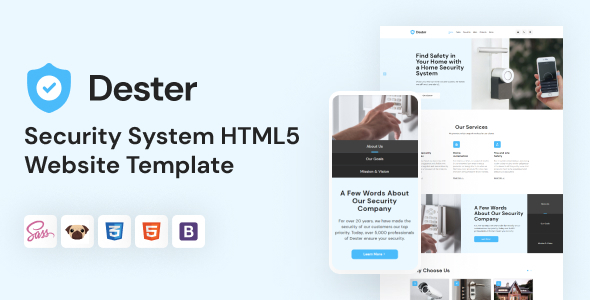 Dester - Security System HTML5 Template - Business Corporate