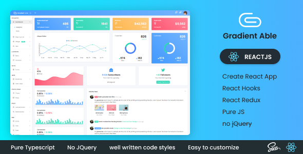 Gradient Able Reactjs Admin Dashboard - Admin Templates Site Templates