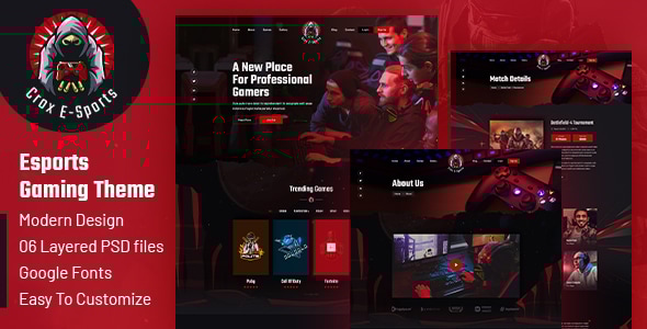 CROX PSD Template - Entertainment Photoshop