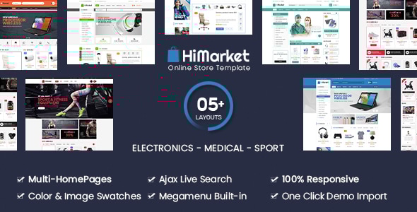 HiMarket - Electronics Store/Medical/Sport Shop WooCommerce WordPress Theme - WooCommerce eCommerce