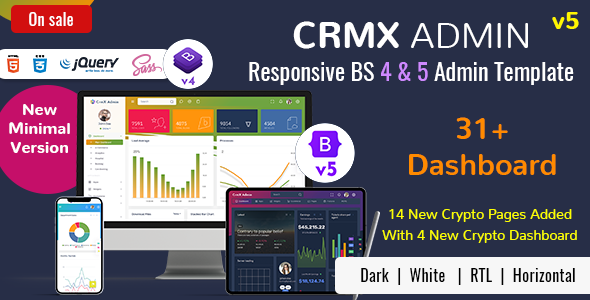 CrmX - Bootstrap Admin Dashboard Template & User Interface - Admin Templates Site Templates