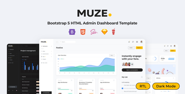 Muze - Bootstrap 5 HTML Admin Dashboard Template - Admin Templates Site Templates