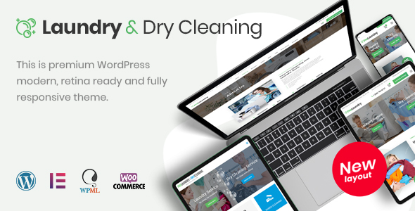 Laundry, Dry Cleaning Services WordPress Theme - Business Corporate