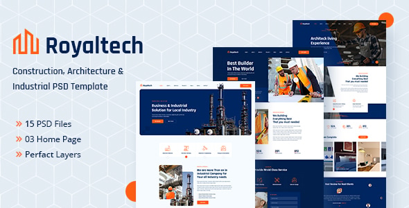 Royaltech - Construction PSD Template - Business Corporate