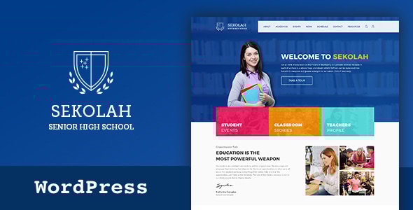 Sekolah - Senior High School WordPress Theme - Education WordPress