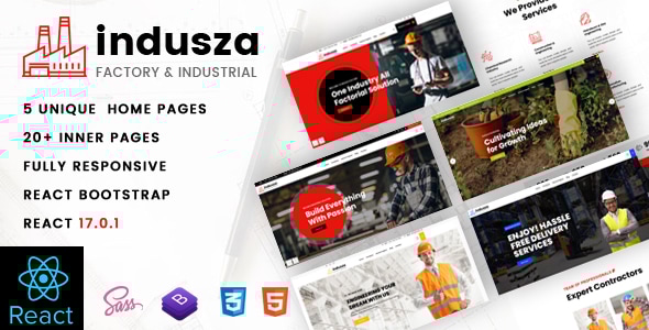 Indusza- Industrial & Factory React Template by thewebmax | ThemeForest