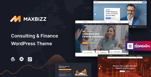 Maxbizz - Consulting & Financial Elementor WordPress Theme - Business Corporate