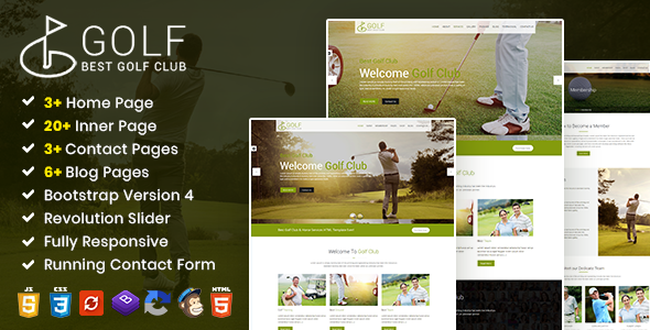 GolfClub - Sports Course HTML Template - Retail Site Templates