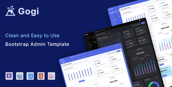 Gogi - Bootstrap 4 Admin & Dashboard Template - Admin Templates Site Templates
