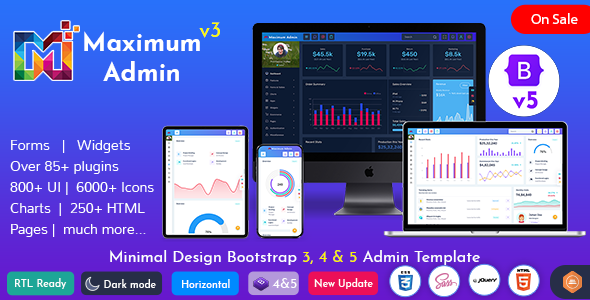 Maximum - Responsive Bootstrap 4 & 5 Admin Dashboard UI and WebApp Template - Admin Templates Site Templates