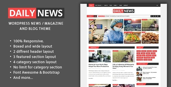 Daily News - WordPress Magazine And Blog Theme - News / Editorial Blog / Magazine
