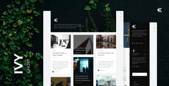 Ivy - Responsive Masonry Ghost Theme - Ghost Themes Blogging