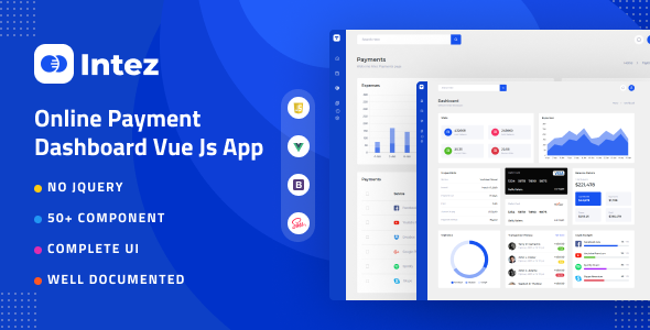 Intez - Payment Dashboard Vue App - Admin Templates Site Templates