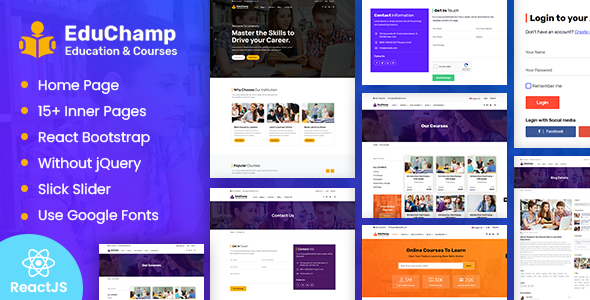 EduChamp - Education React Template - Site Templates