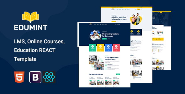 Edumint – Education React Template - Business Corporate
