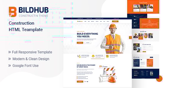Bildhub - Construction HTML Template - Business Corporate