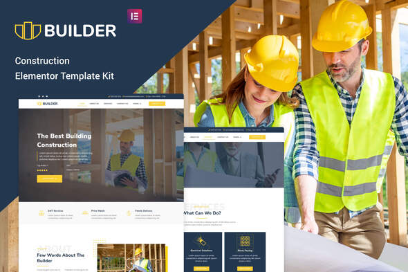 The Builder - Construction & Architecture Elementor Template Kit - Real Estate & Construction Elementor