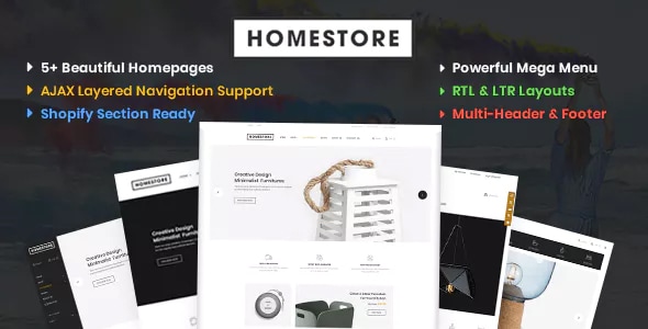 HomeStore – Modern, Minimal & Multipurpose Shopify Theme with Sections - Shopify eCommerce