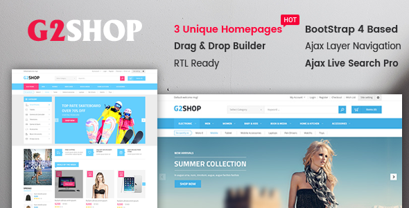 G2Shop - Responsive & Multipurpose Sectioned Bootstrap 4 Shopify Theme - Shopify eCommerce