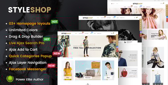 StyleShop - Responsive Multipurpose Sections Drag & Drop Builder Shopify Theme - Fashion Shopify