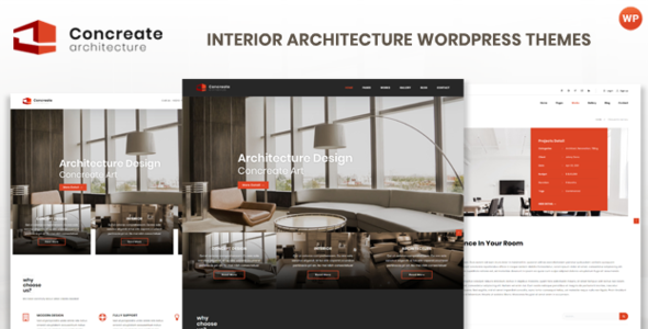 Concreate - Interior Architecture Interactive WordPress Theme - Business Corporate