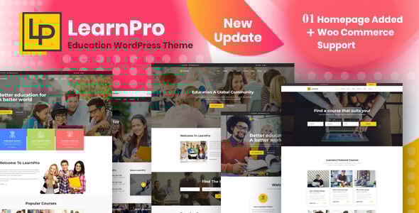 LearnPro - Online Course Education WordPress Theme - Education WordPress