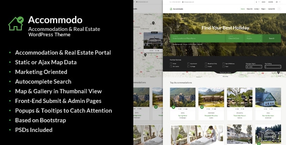 Accommodo - Accommodation Travel WordPress Theme - Travel Retail