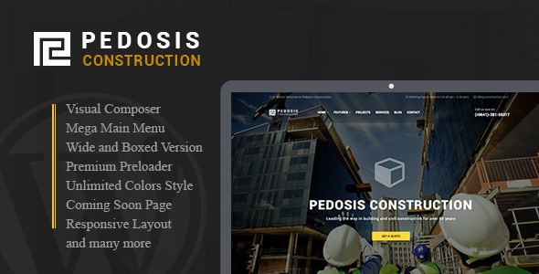 Pedosis - Construction Responsive WordPress Theme - Corporate WordPress